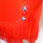 Red short dance dress Latin for dance competitions