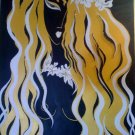 Abstract woman acrylic painting