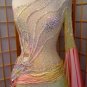 yellow and pink ball gown for dance competitions