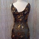 black and gold  party top