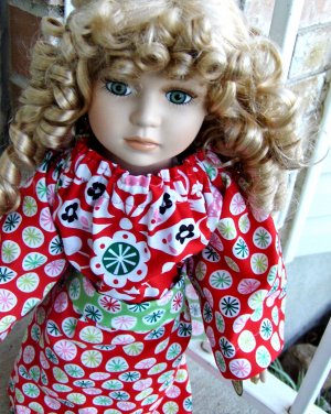 Funky Christmas Tunic Doll Dress
