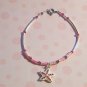 Starfish swarovski beaded anklet