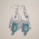 Shades of Teal- Swarovski Chandelier Earrings