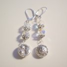 Sun and Moon swarovski crystal dangle earrings