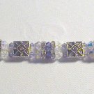 Purple Swarovski double strand bracelet