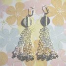 Silver leaf dangle earrings