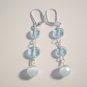 Blue glass and catseye earrings