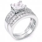 Sterling Silver CZ Wedding Ring Set