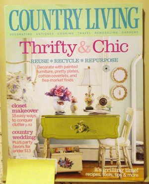 Country Living June 2005 Back Issue Magazine Thrifty Chic Closet