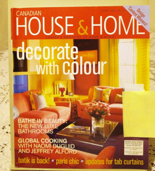 Canadian House and Home April 2003 back issue magazine Decorate with