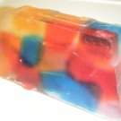 Handmade Lemon and Lime Soap Bar With Colour Embeds 100g