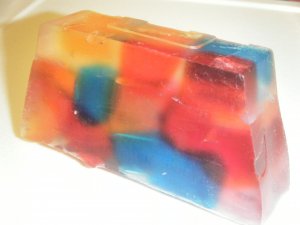 Handmade Lemon and Lime Soap Bar With Colour Embeds 100g