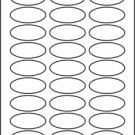 Oval 2.25" 1" Matte