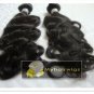 tanglefree brazilian hair weft,french wavy,1# color,free ship,18"