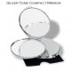 Silver-Tone Compact Mirror
