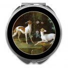 Greyhound Dog Breed Silver-tone Compact Mirror #1976