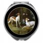 Greyhound Dog Breed Silver-tone Compact Mirror #1976