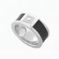 .08 carat  Diamond Black Stainless Steel Ring
