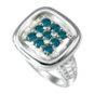 .75 ct Blue Diamond Ring set in SS