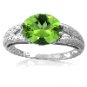 2.65 ct. Peridot Ring in 10K White Gold!