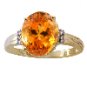 3.44 ct. Citrine Diamond Ring in 10k Yellow Gold!