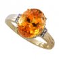 3.44 ct. Citrine Diamond Ring in 10k Yellow Gold!