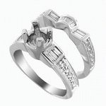 0.70 ct VS Diamond Semi Mounting 18K White Gold