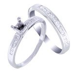 .43 ct VS Diamond Semi Mounting 18K White Gold!
