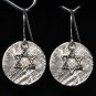 Sandbrushed Matte Polish Star of David Silver Earrings