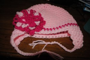 Flowered Earflap hat