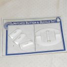 MATCH BUTTON AND BUCKLE SET 1940'S OR 1950'S VINTAGE