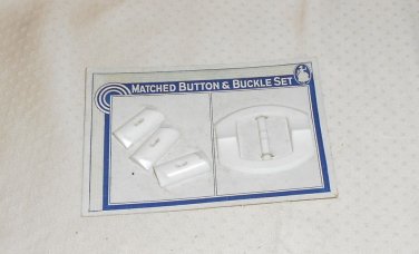MATCH BUTTON AND BUCKLE SET 1940'S OR 1950'S VINTAGE