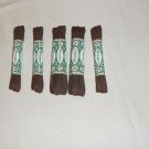 SHOE LACES BROWN  MADE IN USA/WOODLAWN MILLS 40"/3 ARE 1/4" WIDE FLAT 2 are 5/16
