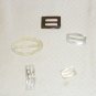 BELT BUCKLES VTG. ASSORTED,MOTHER OF PEARL I BELIEVE OVAL&  SQUARE 3 SMALL