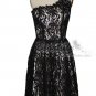 New Black Short Formal Gown Cocktail Party Women Lace Evening Ball Dresses