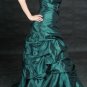 New Women'd Teal Taffeta Bridesmaid Prom Gown Party Long Evening Dresses