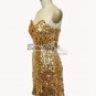 Shining Beautifly  Mini Gold Sequins Ball Party Evening Gown Christmas Dresses