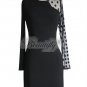 Sexy Black Spandex Leisure Sleeves Prom Mini Dots Clubwear Evening Dress