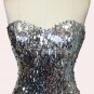 Homecoming Sequins Long Split Party Formal Gown Evening Prom Bridal Women Dress