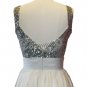 Elegant V-neck Sequins&Chiffon Straps Long Wedding Prom Gown Women's Evening Bridesmaids' Dresses