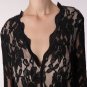 New Elegant Black Lace Long Sleeves Bridesmaid Prom Gown Wedding Women Long formal evening Dresses