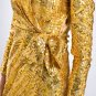 Sexy V-neck Gold Sequins Cocktail Ball Party Short mini Dress Clubwear
