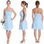 New Light blue chiffon women sweetheart short cocktail bridesmaids formal prom dresses pink