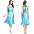 Stock Halter Silk Satin Short cocktail ball bridesmaids' Women Party Dresses 4 6
