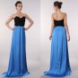 Stock beaded lace satin Long formal gown bridesmaids'prom evening party dresses