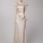 Wedding Drape Maxi Bridal Champagne Sequin Evening Open Back Party WomenDress