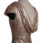 Wedding Drape Maxi Bridal Champagne Sequin Evening Open Back Party WomenDress