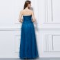 Stock strapless chiffon Long Formal gown evening bridesmaids prom party dresses
