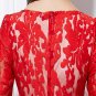 New red lace long formal evening wedding ball gown Mother of the bride dresses