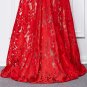 New red lace long formal evening wedding ball gown Mother of the bride dresses